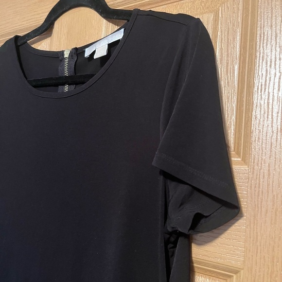 Michael Kors Black Short Sleeve Jewel Neck Shift Dress - Picture 4 of 9